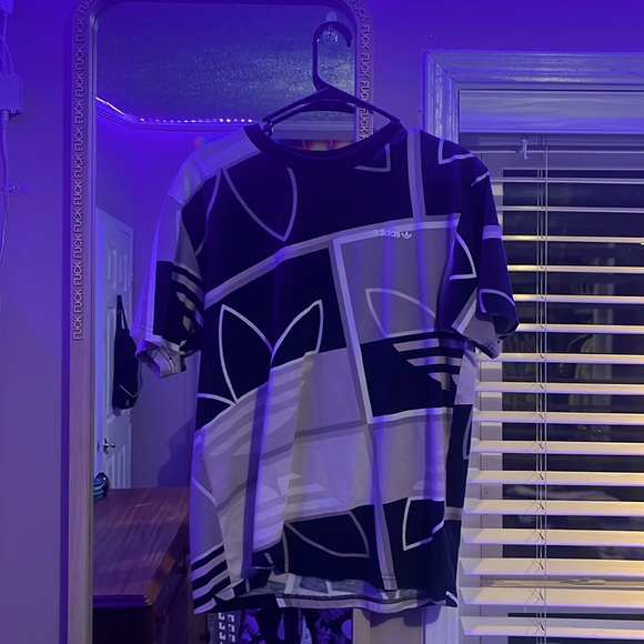 Adidas Block pattern Graphic Tee - Picture 1 of 3